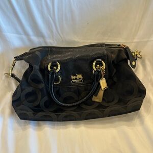 Coach Black and Gold Satchel